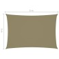 vidaXL Parasole a Vela Oxford Rettangolare 3x5 m Beige vidaXL Parasole a Vela Oxford Rettangolare 3x5 m Beige