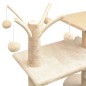 Albero per Gatti con Tiragraffi Sisal 125 cm Beige Albero per Gatti con Tiragraffi Sisal 125 cm Beige