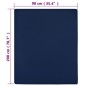 vidaXL Lenzuolo con Angoli Jersey Blu Marino 90x200 cm Cotone vidaXL Lenzuolo con Angoli Jersey Blu Marino 90x200 cm Cotone