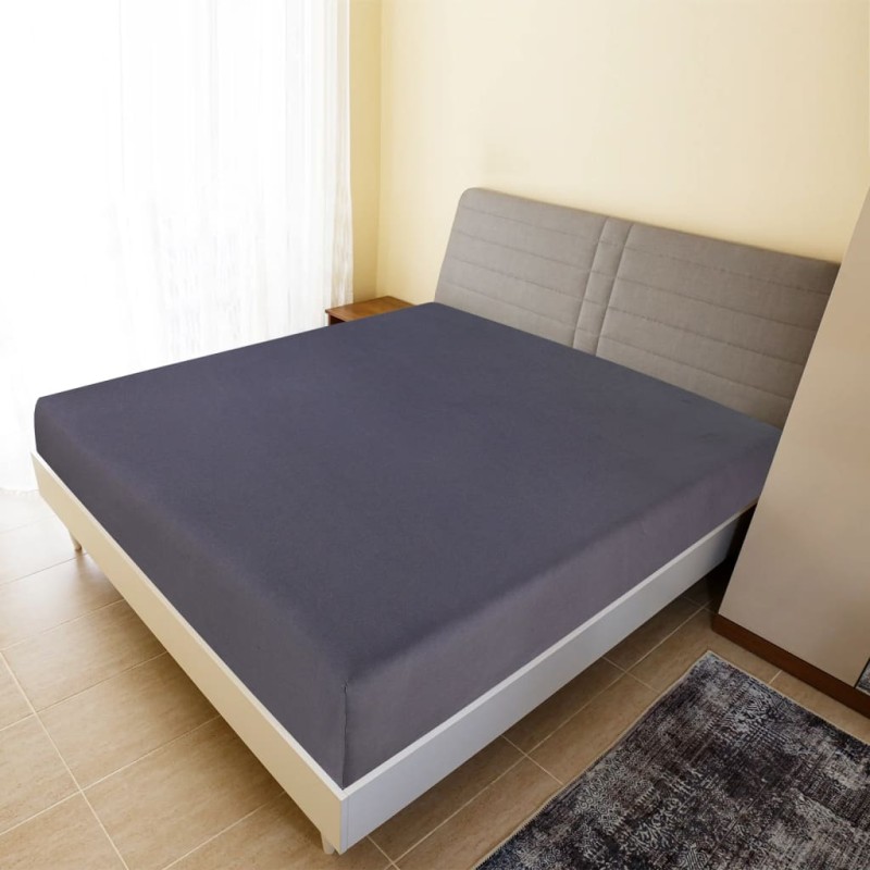 vidaXL Lenzuola con Angoli Jersey 2 pz Antracite 180x200 cm Cotone vidaXL Lenzuola con Angoli Jersey 2 pz Antracite 180x200 cm Cotone