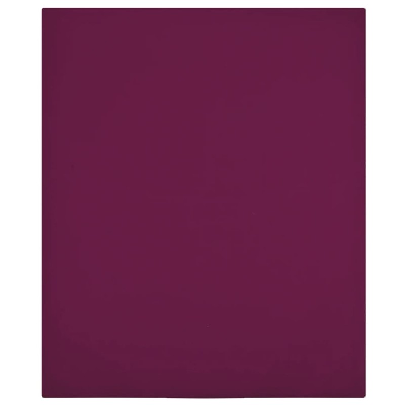vidaXL Lenzuolo con Angoli Jersey Bordò 90x200 cm Cotone vidaXL Lenzuolo con Angoli Jersey Bordò 90x200 cm Cotone