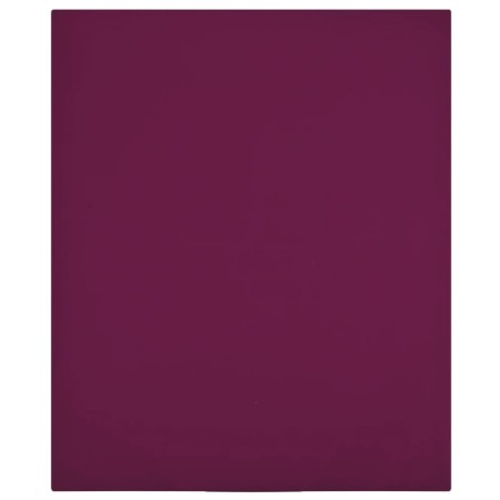 vidaXL Lenzuolo con Angoli Jersey Bordò 90x200 cm Cotone