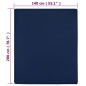 vidaXL Lenzuola con Angoli Jersey 2pz Blu Marino 140x200 cm Cotone vidaXL Lenzuola con Angoli Jersey 2pz Blu Marino 140x200 cm Cotone