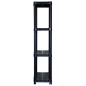 Scaffale a 4 Ripiani Nero 61x30,5x130 cm in Plastica Scaffale a 4 Ripiani Nero 61x30,5x130 cm in Plastica