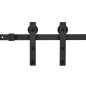 vidaXL Kit di Binari per Porte Scorrevoli 200 cm Acciaio Nero vidaXL Kit di Binari per Porte Scorrevoli 200 cm Acciaio Nero