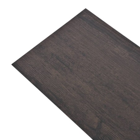 vidaXL Listoni Pavimenti Non Autoadesivi 4,46m² 3mm Marrone Scuro