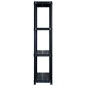 Scaffale a 4 Ripiani Nero 244x30,5x130 cm in Plastica Scaffale a 4 Ripiani Nero 244x30,5x130 cm in Plastica