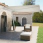 Tenda da Sole Retrattile Manuale Autoportante 400x350 cm Crema Tenda da Sole Retrattile Manuale Autoportante 400x350 cm Crema