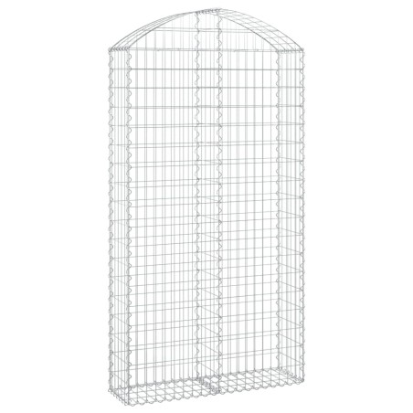 vidaXL Cesto Gabbione ad Arco 100x30x180/200 cm Ferro Zincato