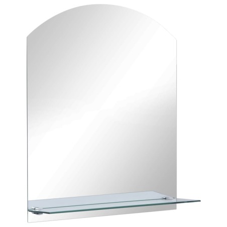 vidaXL Specchio da Parete con Mensola 30x50 cm in Vetro Temperato