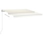 Tenda da Sole Retrattile Manuale con LED 400x350 cm Crema Tenda da Sole Retrattile Manuale con LED 400x350 cm Crema