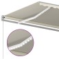 Tenda da Sole Retrattile Manuale con LED 400x350 cm Crema Tenda da Sole Retrattile Manuale con LED 400x350 cm Crema