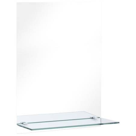 vidaXL Specchio da Parete con Mensola 30x50 cm in Vetro Temperato