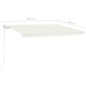 Tenda da Sole Retrattile Manuale con LED 400x350 cm Crema Tenda da Sole Retrattile Manuale con LED 400x350 cm Crema