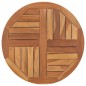 vidaXL Piano Tavolo in Legno Massello di Teak Rotondo 2,5 cm 70 cm vidaXL Piano Tavolo in Legno Massello di Teak Rotondo 2,5 cm 70 cm