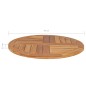 vidaXL Piano Tavolo in Legno Massello di Teak Rotondo 2,5 cm 70 cm vidaXL Piano Tavolo in Legno Massello di Teak Rotondo 2,5 cm 70 cm