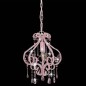 Lampadario con Perle Rosa Rotondo E14 Lampadario con Perle Rosa Rotondo E14