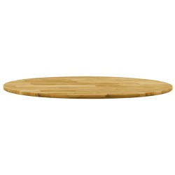 vidaXL Piano del Tavolo Legno Massello di Rovere Circolare 23mm 500mm 