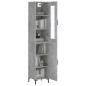 vidaXL Credenza Grigio Cemento 34,5x34x180 cm in Legno Multistrato vidaXL Credenza Grigio Cemento 34,5x34x180 cm in Legno Multistrato