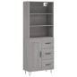 vidaXL Credenza Grigio Sonoma 69,5x34x180 cm in Legno Multistrato vidaXL Credenza Grigio Sonoma 69,5x34x180 cm in Legno Multistrato