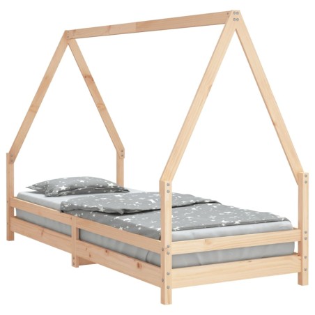vidaXL Giroletto per Bambini 80x200 cm in Legno Massello di Pino