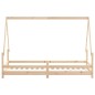 vidaXL Giroletto per Bambini 80x200 cm in Legno Massello di Pino vidaXL Giroletto per Bambini 80x200 cm in Legno Massello di Pino