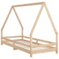 vidaXL Giroletto per Bambini 80x200 cm in Legno Massello di Pino vidaXL Giroletto per Bambini 80x200 cm in Legno Massello di Pino