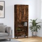 vidaXL Credenza Rovere Fumo 69,5x34x180 cm in Legno Multistrato vidaXL Credenza Rovere Fumo 69,5x34x180 cm in Legno Multistrato