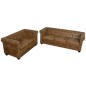 vidaXL Set Divani Chesterfield a 2 Posti e a 3 Posti Marrone vidaXL Set Divani Chesterfield a 2 Posti e a 3 Posti Marrone