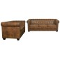 vidaXL Set Divani Chesterfield a 2 Posti e a 3 Posti Marrone vidaXL Set Divani Chesterfield a 2 Posti e a 3 Posti Marrone