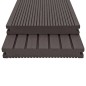 vidaXL Pavimento Esterni WPC Pieno Accessori 10m² 2,2m Marrone Scuro vidaXL Pavimento Esterni WPC Pieno Accessori 10m² 2,2m Marrone Scuro