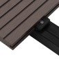 vidaXL Pavimento Esterni WPC Pieno Accessori 10m² 2,2m Marrone Scuro vidaXL Pavimento Esterni WPC Pieno Accessori 10m² 2,2m Marrone Scuro