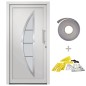 vidaXL Porta di Ingresso Bianca 98x208 cm vidaXL Porta di Ingresso Bianca 98x208 cm