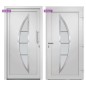 vidaXL Porta di Ingresso Bianca 98x208 cm vidaXL Porta di Ingresso Bianca 98x208 cm
