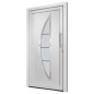 vidaXL Porta di Ingresso Bianca 98x208 cm vidaXL Porta di Ingresso Bianca 98x208 cm