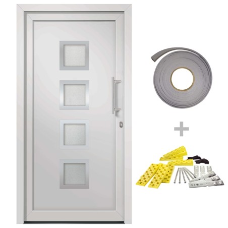 vidaXL Porta di Ingresso Bianca 108x208 cm
