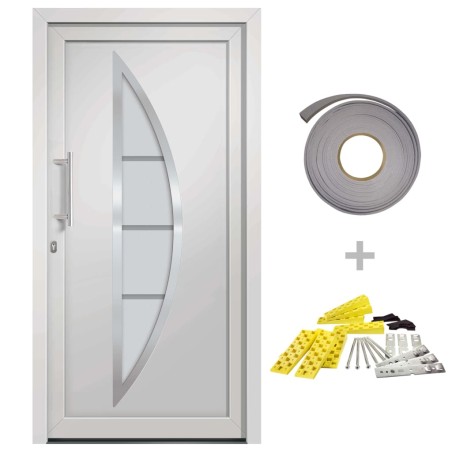 vidaXL Porta di Ingresso Bianca 98x190 cm