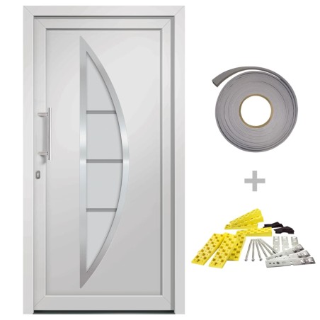 vidaXL Porta di Ingresso Bianca 108x208 cm