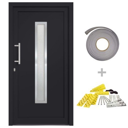 vidaXL Porta di Ingresso Antracite 108x208 cm