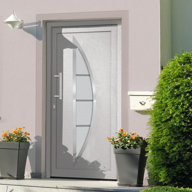 vidaXL Porta di Ingresso Bianca 108x200 cm vidaXL Porta di Ingresso Bianca 108x200 cm