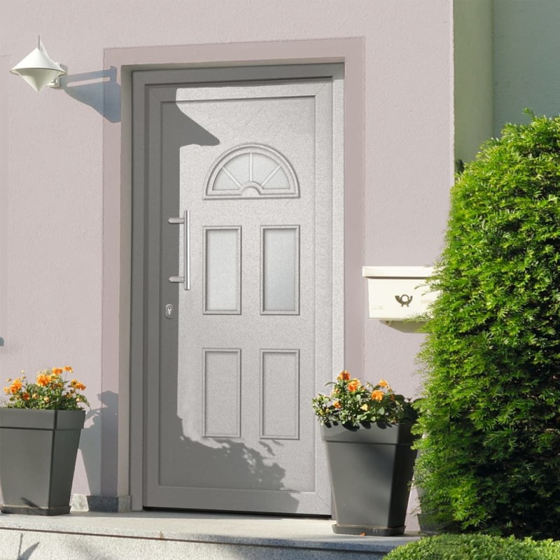 vidaXL Porta di Ingresso Bianca 88x190 cm vidaXL Porta di Ingresso Bianca 88x190 cm