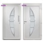 vidaXL Porta di Ingresso Bianca 98x190 cm vidaXL Porta di Ingresso Bianca 98x190 cm
