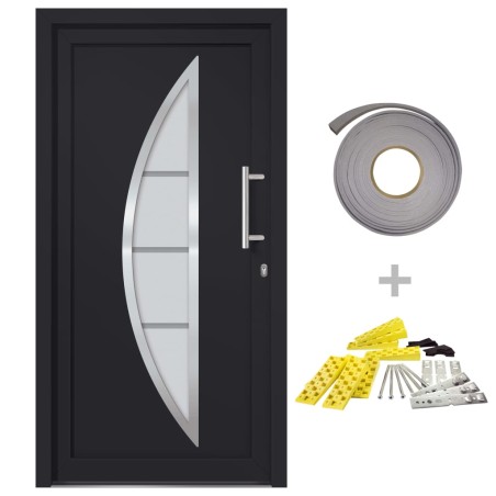 vidaXL Porta di Ingresso Antracite 98x208 cm