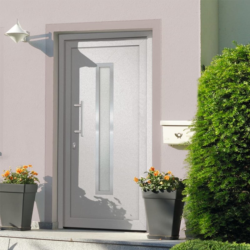 vidaXL Porta di Ingresso Bianca 108x208 cm vidaXL Porta di Ingresso Bianca 108x208 cm