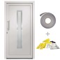 vidaXL Porta di Ingresso Bianca 108x208 cm vidaXL Porta di Ingresso Bianca 108x208 cm