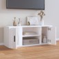 Mobile Porta TV Bianco 100x35x40 cm in Legno Multistrato Mobile Porta TV Bianco 100x35x40 cm in Legno Multistrato