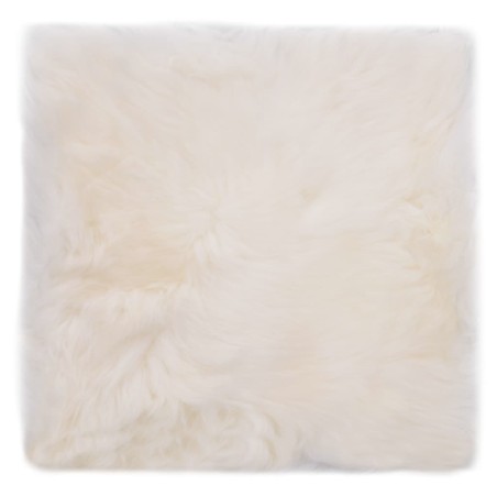 vidaXL Cuscini per Sedie 2 pz Bianco 40x40cm in Vera Pelle di Montone