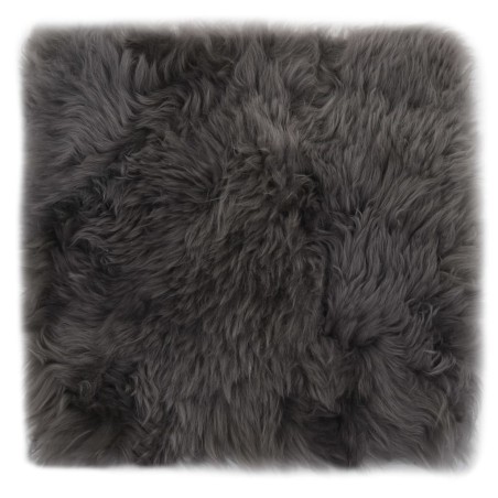 vidaXL Cuscini Sedie 2 pz Grigio Chiaro 40x40cm Vera Pelle di Montone