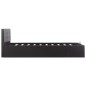 vidaXL Giroletto con Contenitore Idraulico Nero Similpelle 120x200cm vidaXL Giroletto con Contenitore Idraulico Nero Similpelle 120x200cm