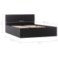 vidaXL Giroletto con Contenitore Idraulico Nero Similpelle 120x200cm vidaXL Giroletto con Contenitore Idraulico Nero Similpelle 120x200cm